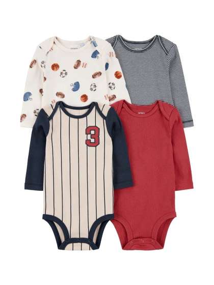 Carter's Boys Pack of 4
                    Printed Round Neck Bodysuit