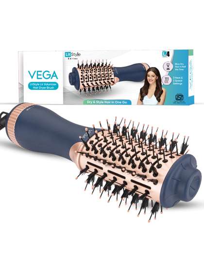 VEGA VHSD-04 LitStyle
                      L4 Volumizer Hair Dryer Brush - Blue Gold