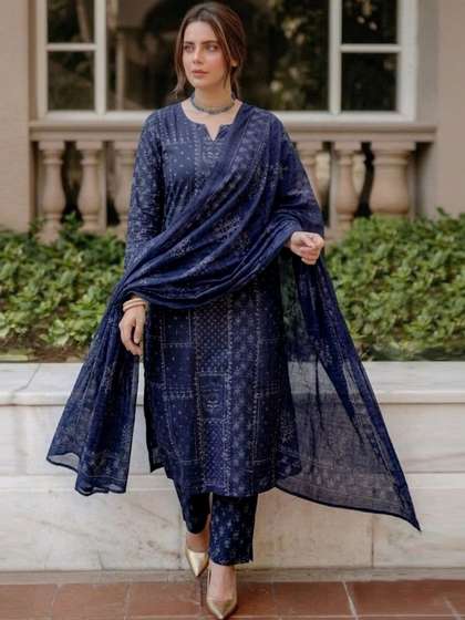 Anouk Women Printed
                        Regular Kurta with Trousers & With Dupatta