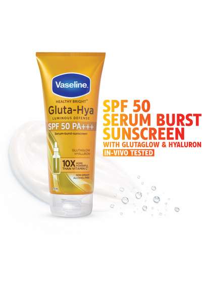 Vaseline Gluta-Hya
                        Luminous Defense SPF 50 PA+++ Sunscreen - 175
                        ml