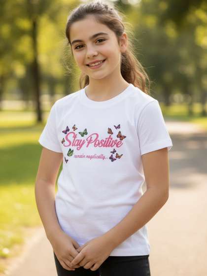 V-Mart Girls Cotton
                      Tshirts