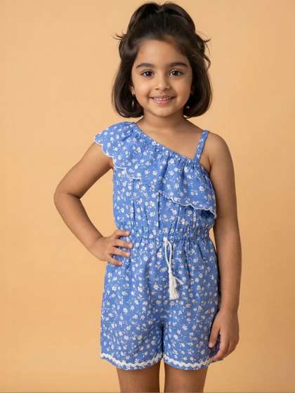 Nauti Nati Girls Printed
                    Basic Jumpsuit