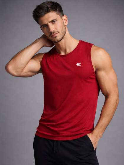 HRX by Hrithik
                        Roshan Men Solid Sleeveless Gym Innerwear Vests