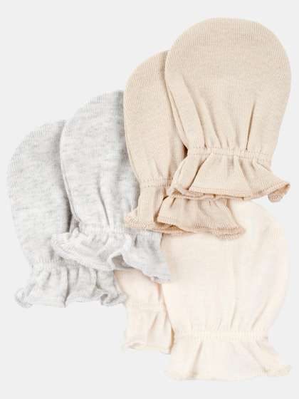 Carter's Pack Of 3 Kids
                    Assorted Organic Cotton Mittens