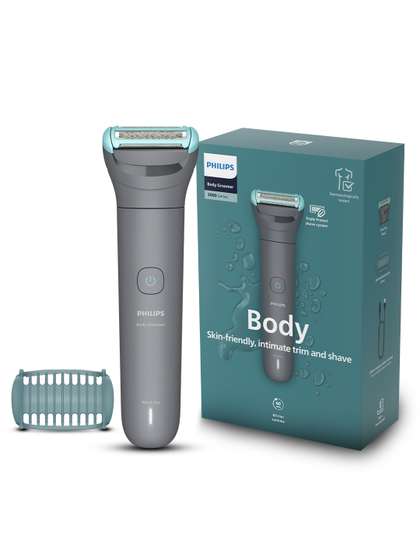 Philips BG3470/15 Men
                    SkinSafe Grooming Body Trimmer for Back-Body &
                    Private Parts - Grey