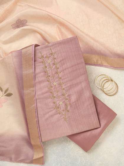 Koskii Women
                          Embellished Unstitched Dress Material