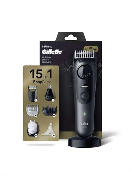 Gillette Series 9 AIO
                      Trimmer with 15 Attachments + 40 Length Settings -
                      Black