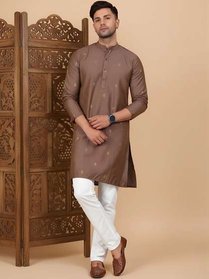 House of Pataudi
                        Printed Mandarin Collar Above Knee Straight
                        Kurtas