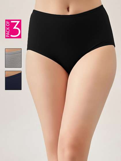 Clovia Women Pack of 3
                      Anti Bacterial Cotton Hipster Briefs