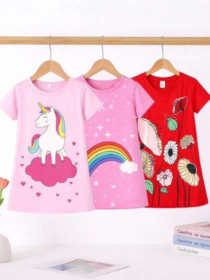 KEESOR Girls Pack of 3
                    Casual Dress