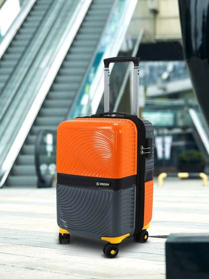 WROGN Textured
                        Colorblocked Hard-Sided Cabin Trolley Bag