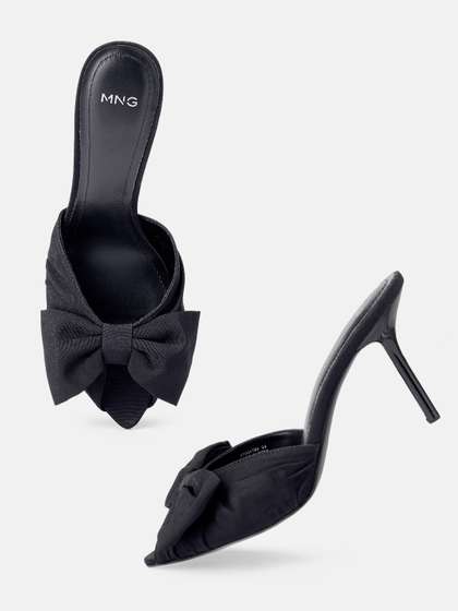 MANGO LASYIN
                        Stiletto Peep Toe Sandals with Bows