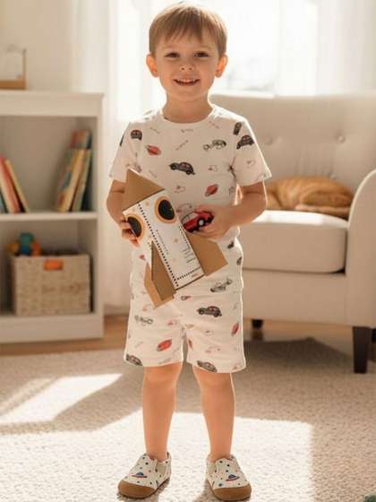 HERE&NOW Boys
                    Printed T-shirt with Shorts