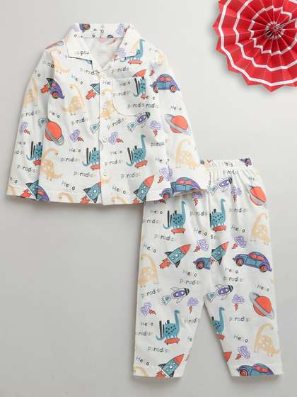 BUMZEE Boys Printed
                    Night suit