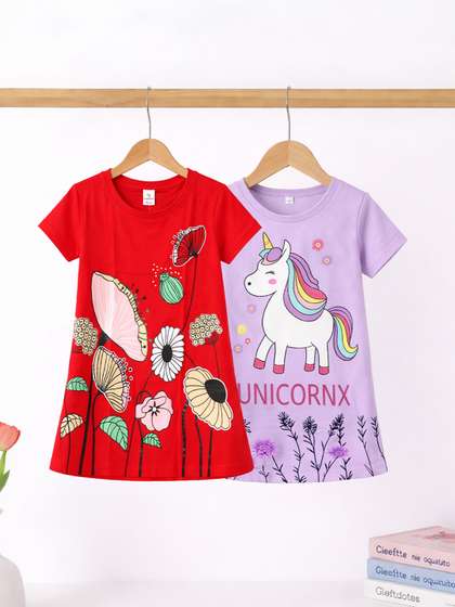 KEESOR Print A-Line Dress