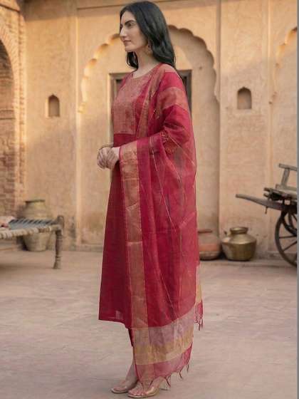 Varanga Women
                        Regular Patchwork Kurta with Trousers