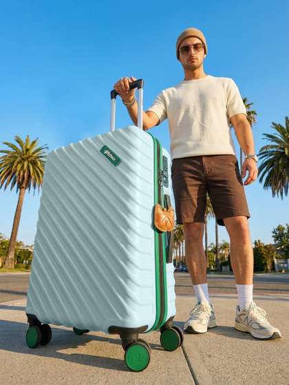 glitchez
                        Self-Striped Hard Large Trolley Suitcase -
                        Volume 85 L