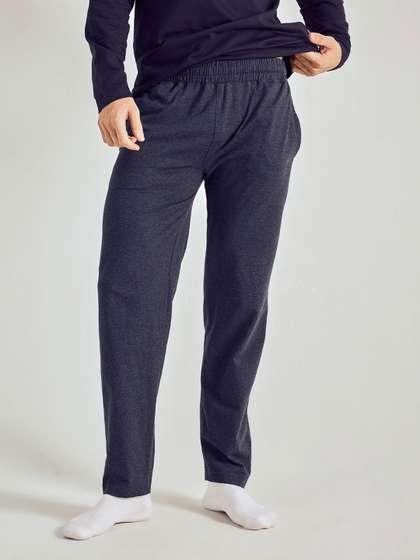 Pepe Jeans Men Blue
                      Solid Cotton Lounge Pants