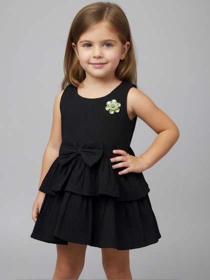 HERE&NOW Girls
                      A-Line Round Neck Dress