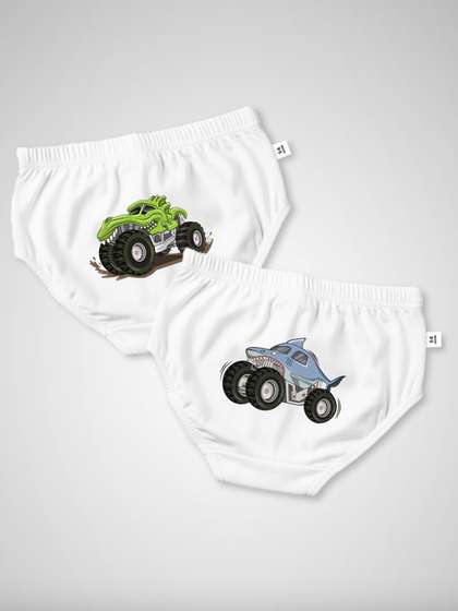 DOODLEBERRY Boys Pack
                      of 2 Printed Cotton Core