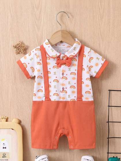 HELLCAT Infants
                      Printed Cotton Rompers