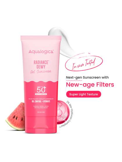 Aqualogica
                        Lightweight Radiance Dewy SPF 50+ PA+++ Oily
                        Skin No White cast Sunscreen- 80g