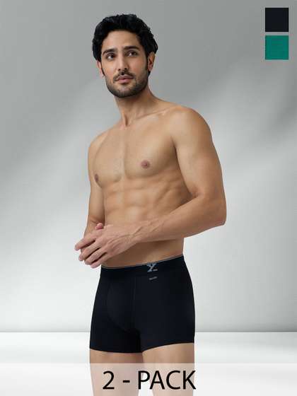 XYXX Men Pack Of 2
                        Traq Silver Cotton Trunk