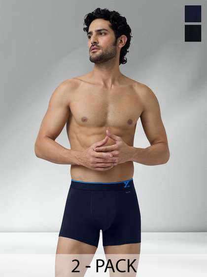 XYXX Men Pack of 2
                      Traq Silver Cotton Trunk