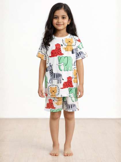 Anthrilo Girls Printed
                      Night suit