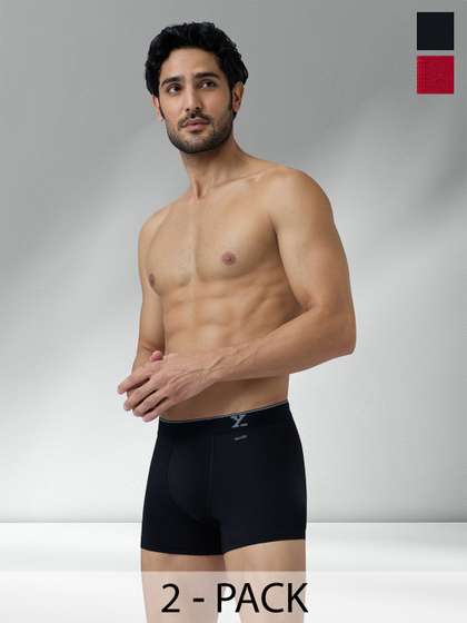 XYXX Men Pack Of 2
                        Traq Silver Cotton Trunk