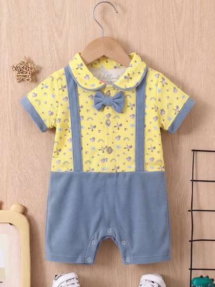 HELLCAT Infants
                      Printed Cotton Rompers