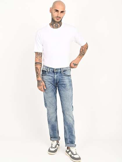 Levis Men Straight Fit Mid-Rise Jeans