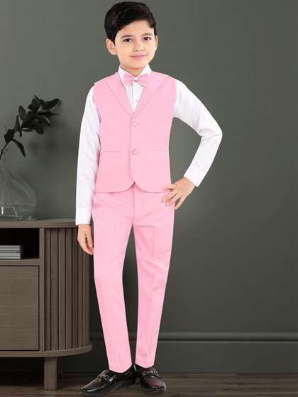 joley poley Boys
                      Collarless 3 Piece Waistcoat and Trousers Suits