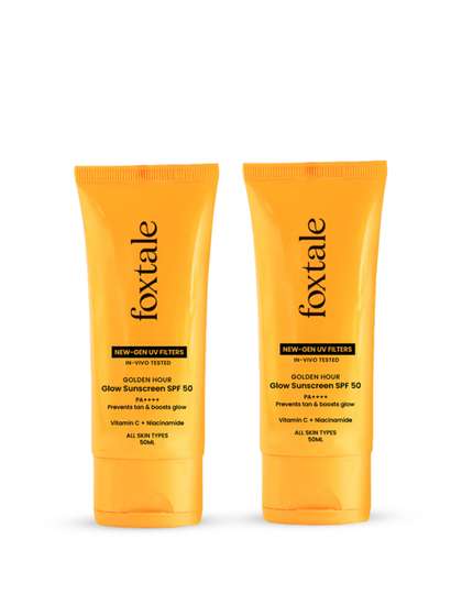 FoxTale Set of 2
                        Glow Sunscreen with Vitamin C & Niacinamide
                        SPF 50 PA++++ In-Vivo Tested