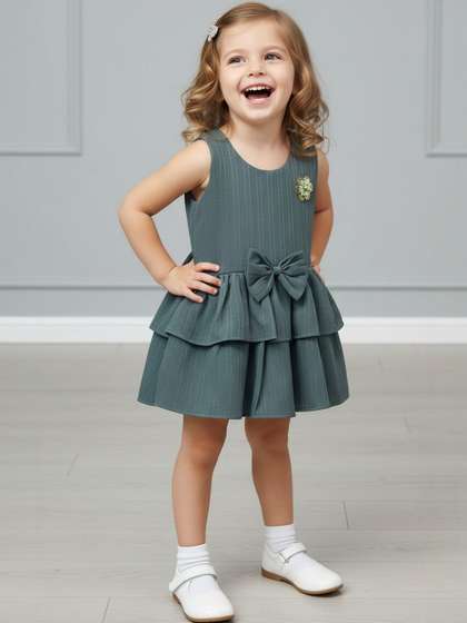 HERE&NOW Girls
                    A-Line Round Neck Dress