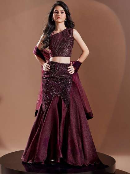 Lagorii Girls
                    Embellished Ready to Wear Lehenga & Blouse With
                    Dupatta