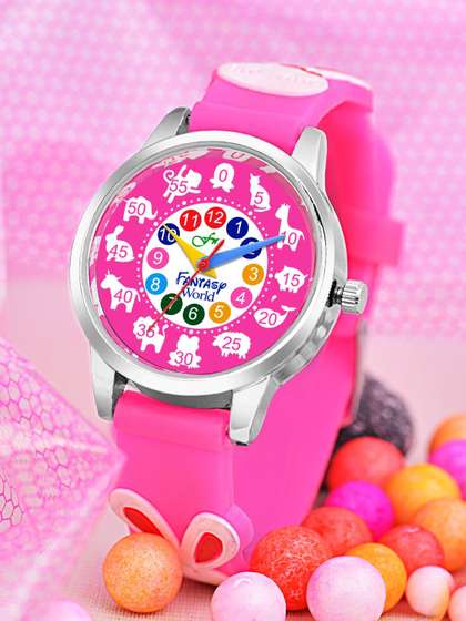YK Unisex Kids Printed
                    Dial & Straps Analogue Watch YK-25-SL-14