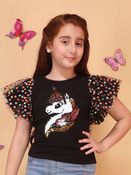 CUTECUMBER Girls Cotton
                    Tops