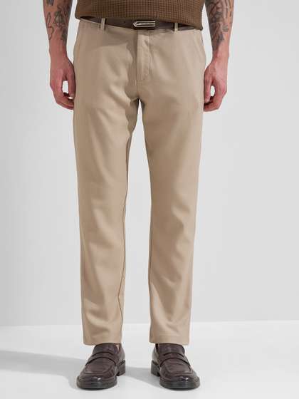 HIGHLANDER Men Slim
                        Fit Easy Wash Trousers