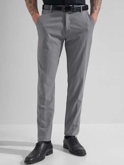 HIGHLANDER Men Slim
                        Fit Trousers