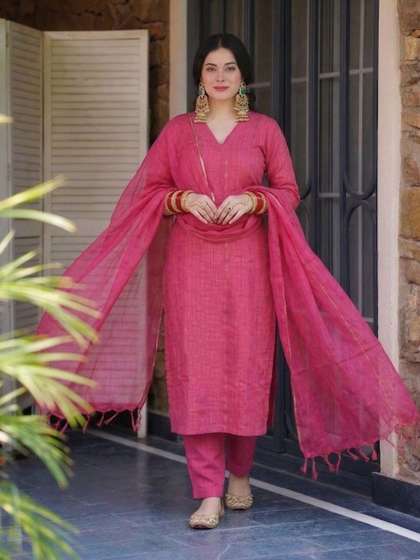 Anouk Women Printed
                        Regular Kurta with Trousers & With Dupatta