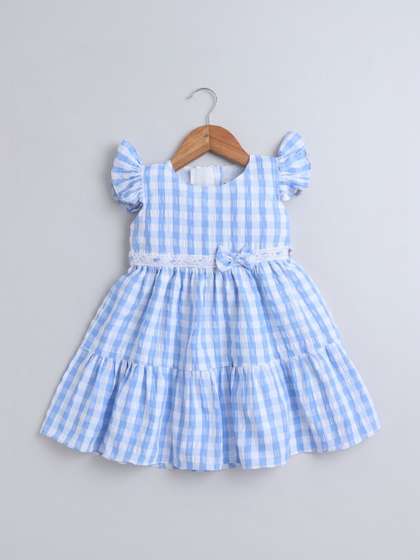 BUMZEE Checked Fit
                      & Flare Dress