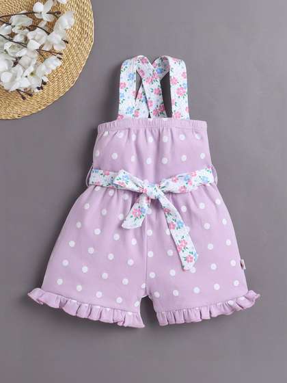 BUMZEE Girls Printed
                    Basic Jumpsuit with Ruffles