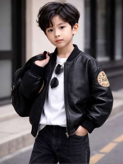 Tricycle Clothing Boys
                    Leather Blend Lightweight Leather Jacket