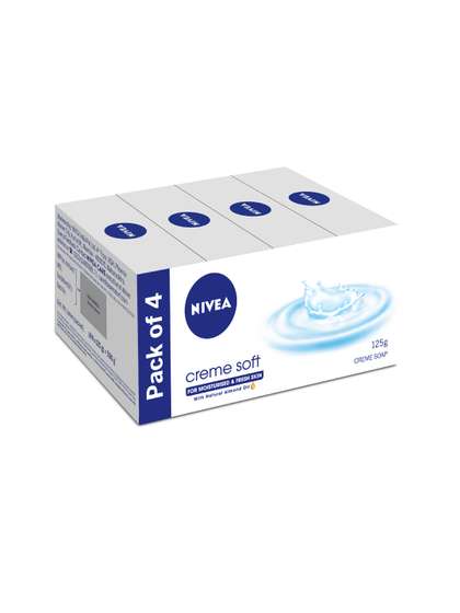 Nivea Set of 4 Creme
                        Soft Soap with Natural Almond Oil - 125 g each