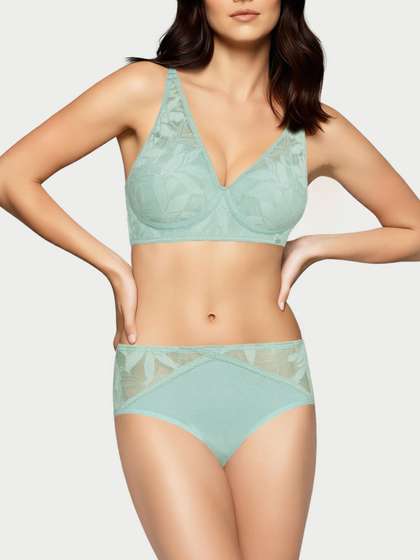 Enamor BambooBliss
                          Lace Trim Brief Mid Rise 3/4th Back Coverage -
                          IP25