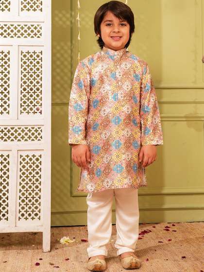 Aj DEZInES Boys Ethnic
                    Motifs Printed Regular Kurta with Pyjamas