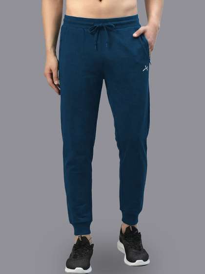 Amul Comfy Men Dark
                        Blue Solid Mid-Rise Joggers
