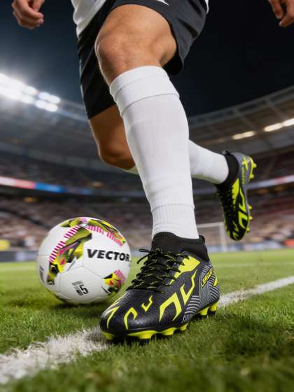 VECTOR X League
                        Synthetic Leather Upper TPU Sole Soccer Studs
                        with Ankle Football Shoes