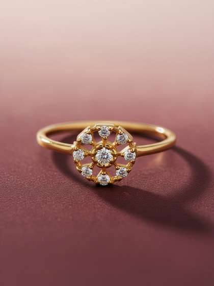 MAEJOY Women
                          cluster Lab grown diamond 92.5 Sterling Silver
                          18KT Rhodium plated ring
